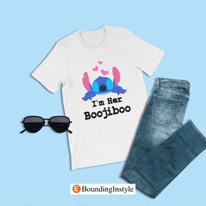 Lilo & Stitch Couple Shirt, I'm Her Boojiboo, Stitch Shirt, Disney Couples Matching Shirts, Valentine Honeymoon Shirt, Anniversary T-Shirt