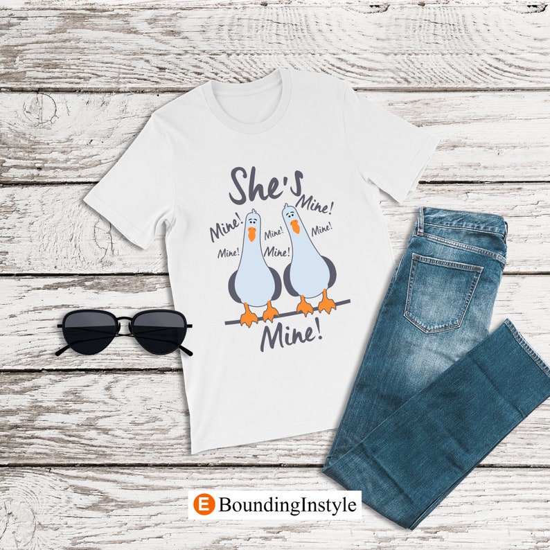 Finding Nemo Shirt, She's Mine Mine Mine, Seagulls Shirt, Disney Couple Shirts, Mens Disney Shirt, Disney World Shirts, Disneyland Shirt
