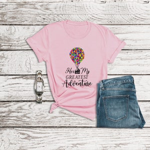 Disney Up Shirts, He's My Greatest Adventure Shirts, Disney Couple Shirts, Disney Family Shirts, Carl and Ellie, Pixar, Honeymoon Shirts