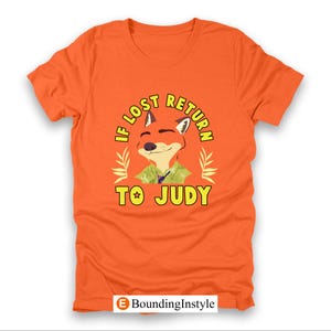 Zootopia 2 Matching Shirt, Nick Wilde T-Shirt, Judy Hopps Tee, If Lost Return to Judy, I am Judy, Animal Kingdom Outfit, Disney Couple Shirt