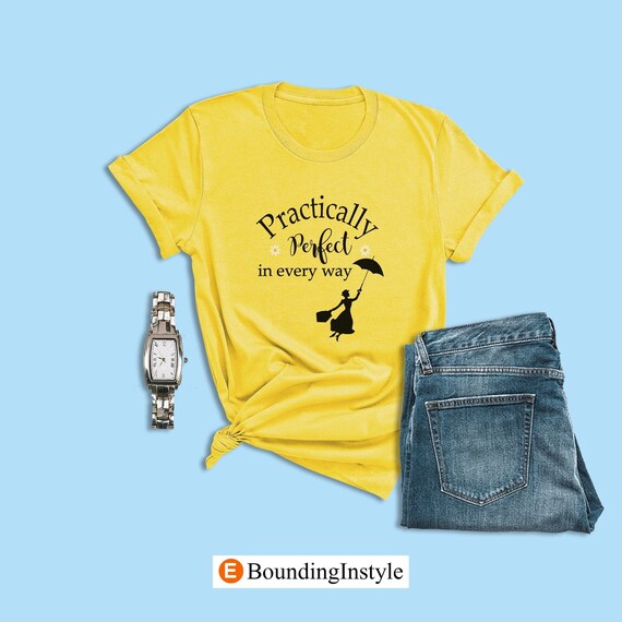 Mary Poppins Shirt, Practically Perfect in Every Way Shirt, Disney Shirts,  Disneyland Shirt, Disney World Shirts, Magic Kingdom Shirts - Main Image