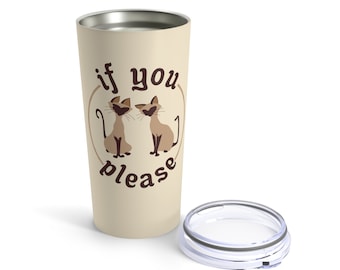 Lady and the Tramp Villains Tumbler 20oz, Si and Am Stainless Steel Tumbler, If You Please Insulated Cup, Drinking Around The World Gift