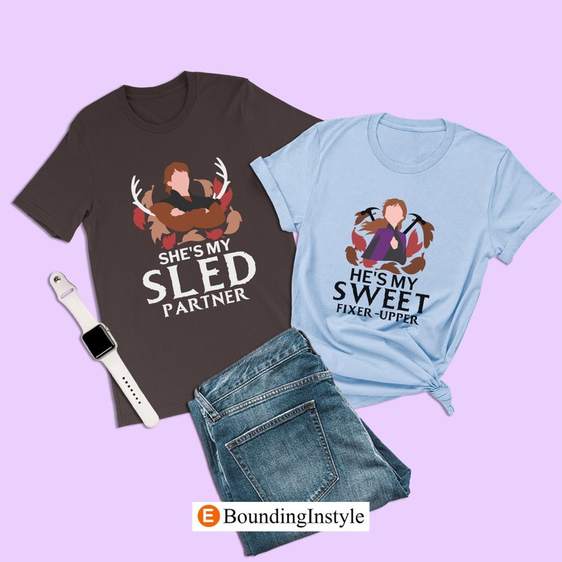 Frozen Couples Disney Shirt, She's My Sled Partner, Kristoff Shirts, Anniversary Tee, Disneyland Valentine Honeymoon, Kristoff Matching Anna
