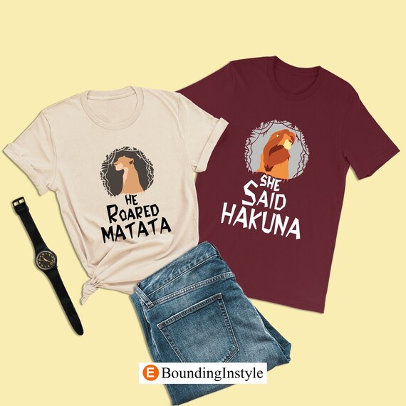The Lion King Couple Shirt He Roared Matata Nala Shirt Couples