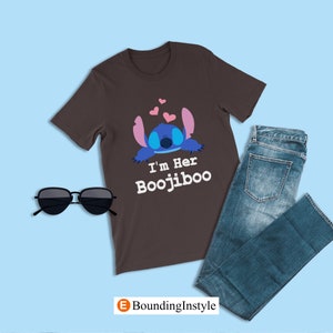 Lilo & Stitch Couple Shirt, I'm Her Boojiboo, Stitch Shirt, Disney Couples Matching Shirts, Valentine Honeymoon Shirt, Anniversary T-Shirt