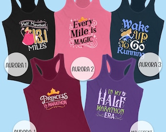 Aurora Törnrosa Löparteam Linnen, Disney Runner Group Halvmaratonlöpartröja, runDisney-kostym, Prinsesskläder för löpare