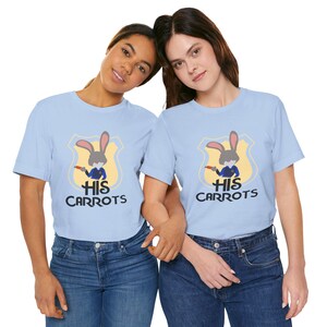 Zootopia 2 Shirt, Her Foxy Boy T-Shirt, His Carrots Tee, Nick Wilde Costume, Judy Hopps Cosplay, Animal Kingdom Outfit, Disney Couple Shirts