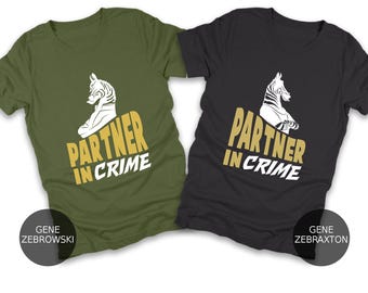 Zootopia 2 Shirts, Partner in Crime, Gene Zebrowski T-Shirt, Gene Zebraxton Shirt, Zootopia Police Officers Tee, Zebros Matching Outfit