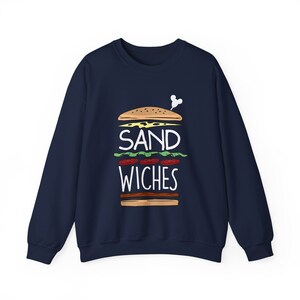 Sandwiches Sweatshirt, Princess Anna Unisex Pullover, Frozen Food Couple, Disneyland Sweater, Matching with Hans We Finish Each Other's Navy