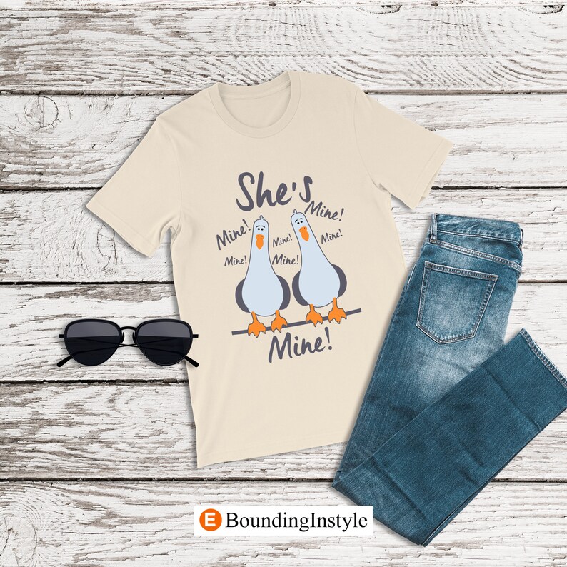 Finding Nemo Shirt, She's Mine Mine Mine, Seagulls Shirt, Disney Couple Shirts, Mens Disney Shirt, Disney World Shirts, Disneyland Shirt