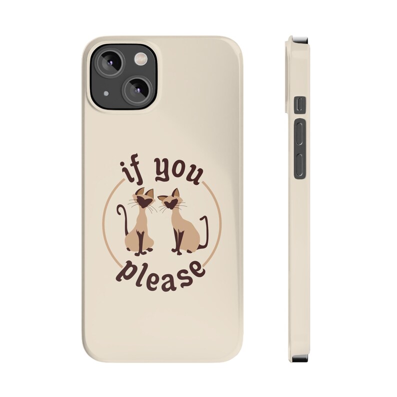 Lady and the Tramp All Model iPhone Cases, If You Please Mobile Case, Si and Am Disney Villains Merch, The Siamese Cat Twins Gift Idea