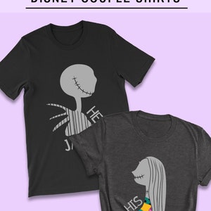 Nightmare Before Christmas Shirt, Her Jack Shirt, Jack Skeleton, Jack and Sally, Family Disney Shirt, Couples Disney Shirts, Halloween Shirt