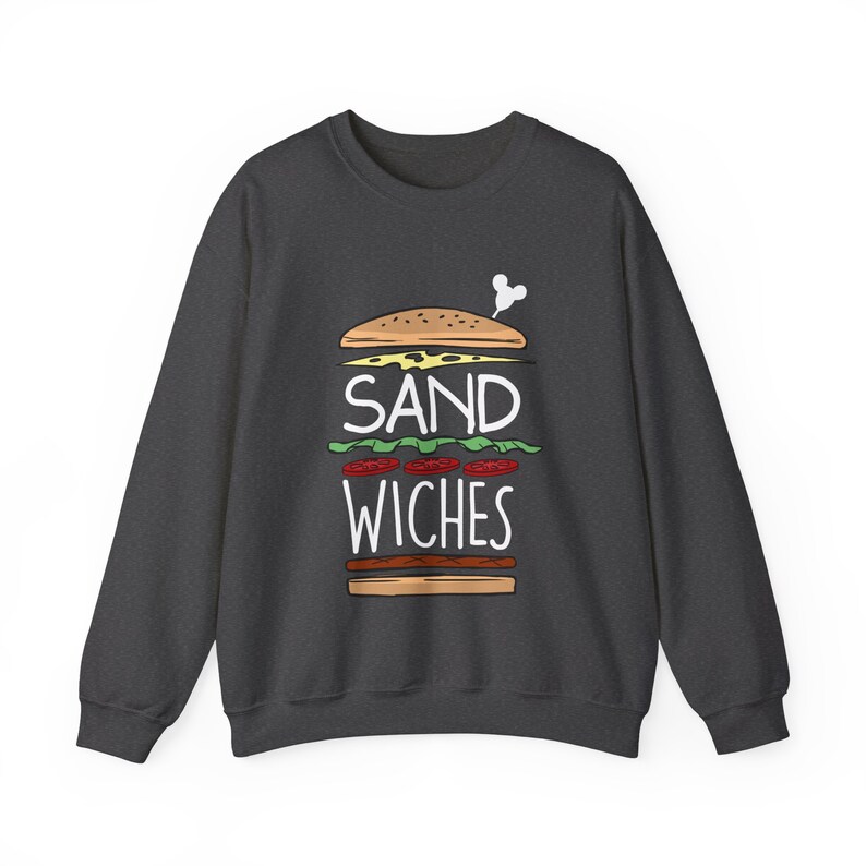 Sandwiches Sweatshirt, Princess Anna Unisex Pullover, Frozen Food Couple, Disneyland Sweater, Matching with Hans We Finish Each Other's Dark Heather