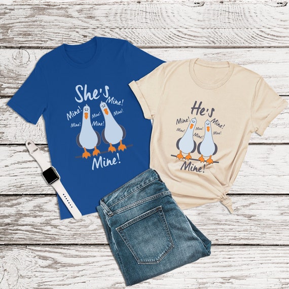 Finding Nemo Shirt, She's Mine Mine Mine, Seagulls Shirt, Disney Couple Shirts, Mens Disney Shirt, Disney World Shirts, Disneyland Shirt