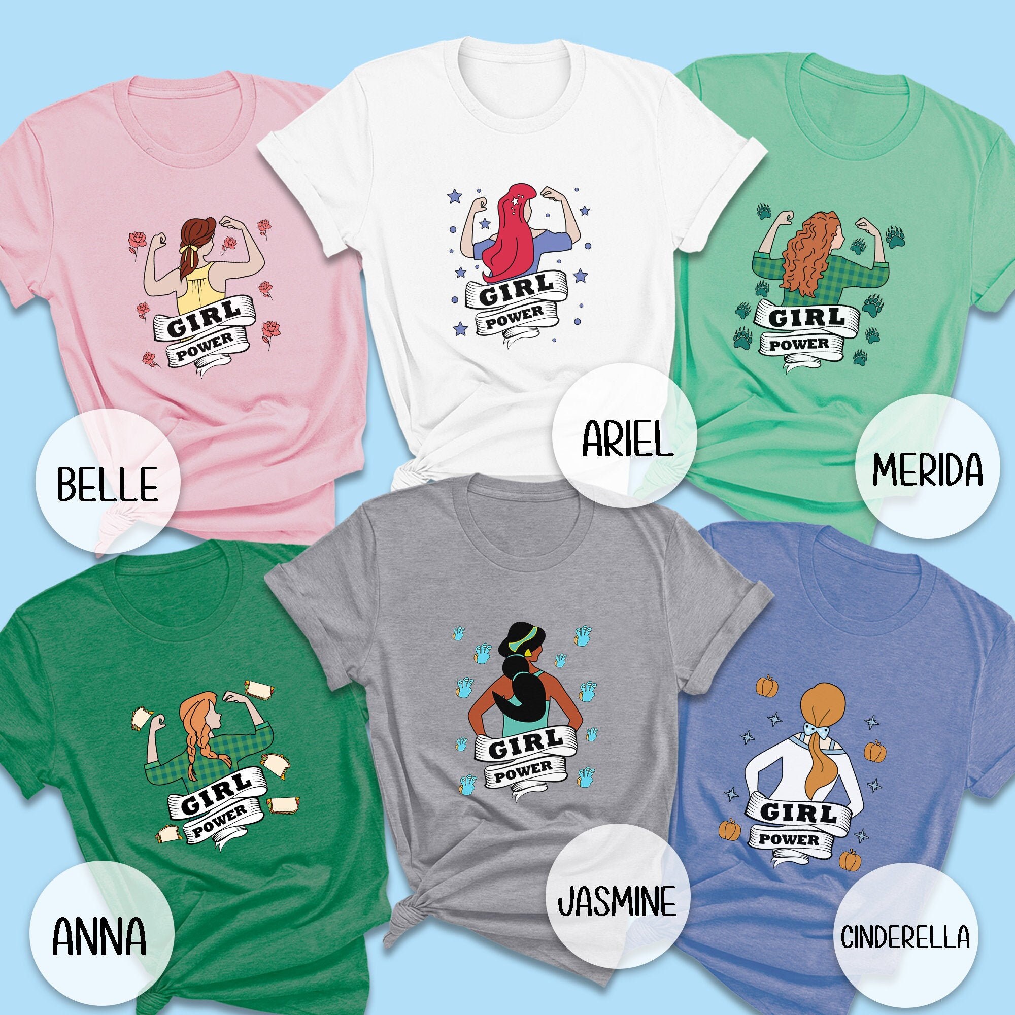 family disney princess shirts