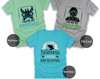 Disney Hur du tränar din drake-tröja, Du är min tandlösa t-shirt, Hicka-outfit, Jag rider på drakar t-shirt, Magic Kingdom familjematchande tröjor