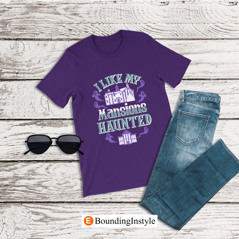 Disney Haunted Mansion Shirt, I Like My Mansions Haunted, Disney Halloween Shirt, Mens Disney Shirt, Disney World Ride Shirts, Ghost Costume