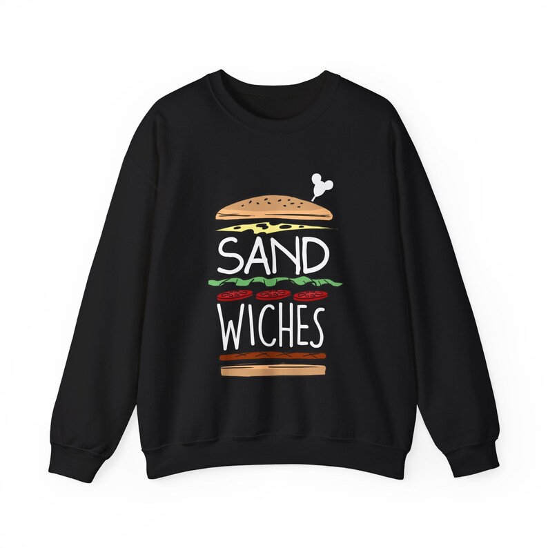 Sandwiches Sweatshirt, Princess Anna Unisex Pullover, Frozen Food Couple, Disneyland Sweater, Matching with Hans We Finish Each Other's Black