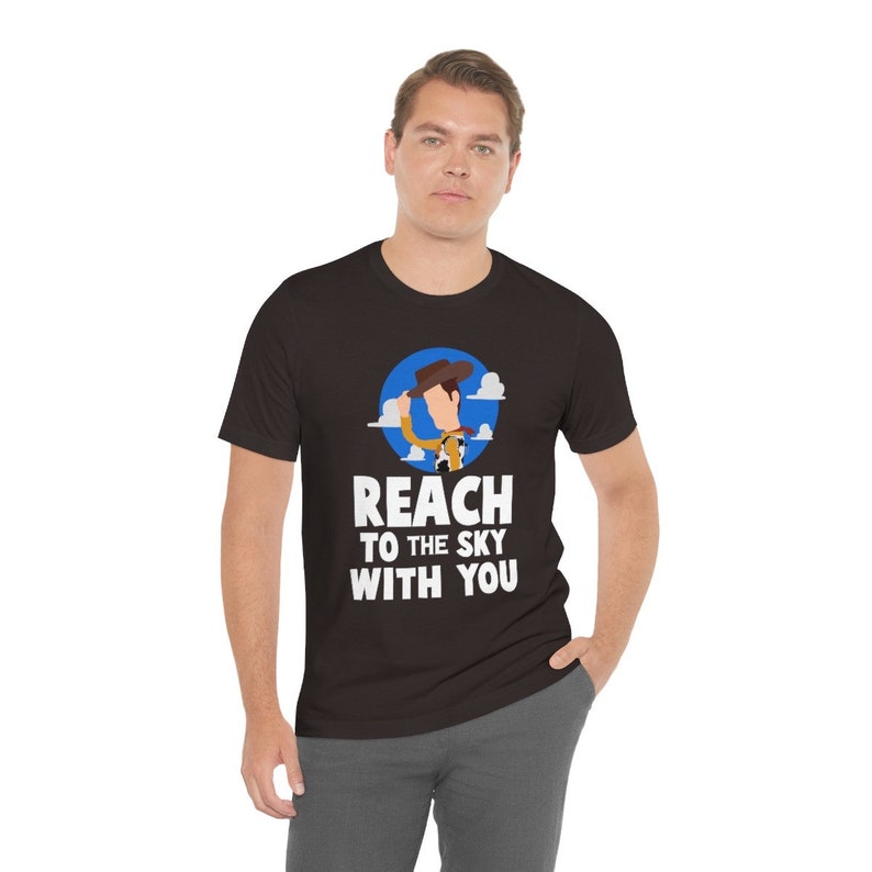 Toy Story Couples Shirt, Reach to The Sky With You, Woody Matching Bo Peep, Disneyland Honeymoon Tee, Disney Pixar Engagement T-Shirts