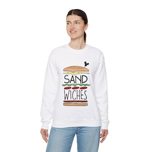 Sandwiches Sweatshirt, Princess Anna Unisex Pullover, Frozen Food Couple, Disneyland Sweater, Matching with Hans We Finish Each Other's image 1