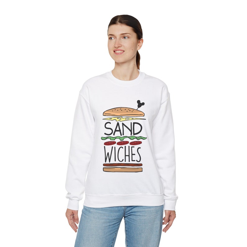 Sandwiches Sweatshirt, Princess Anna Unisex Pullover, Frozen Food Couple, Disneyland Sweater, Matching with Hans We Finish Each Other's image 1