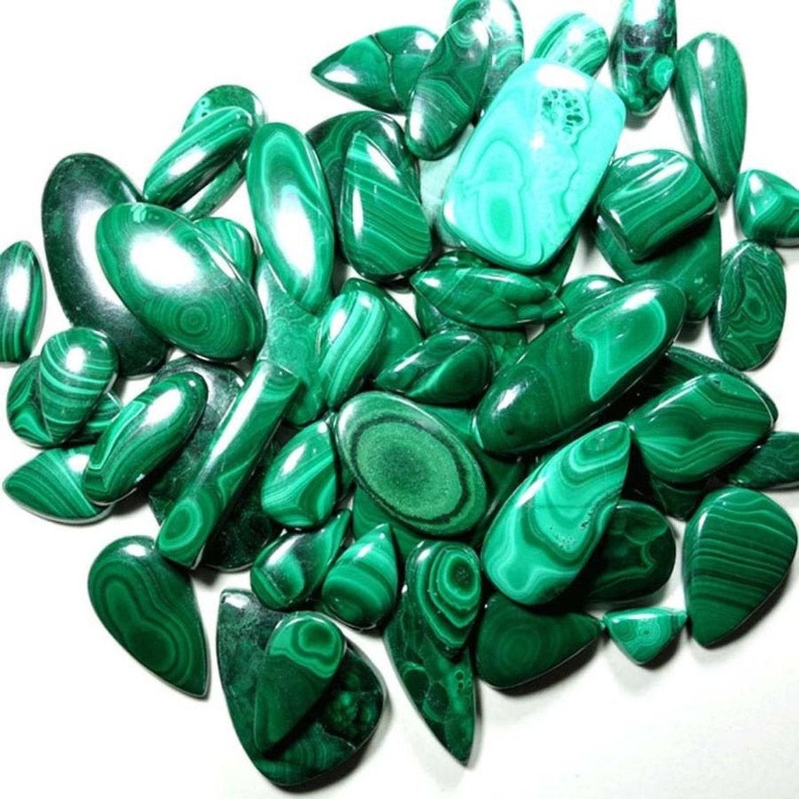 Green malachite wholesale lot natural green malachite mix Etsy