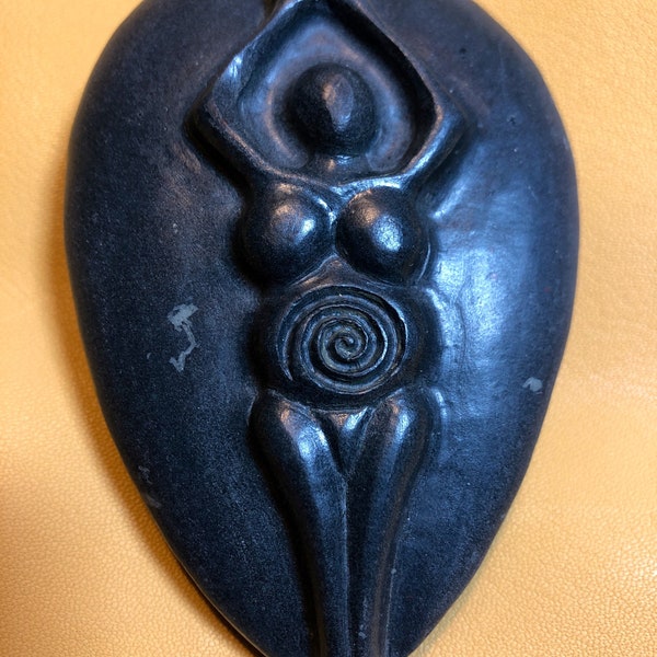 Hand Carved Goddess River Stone goddess altar piece