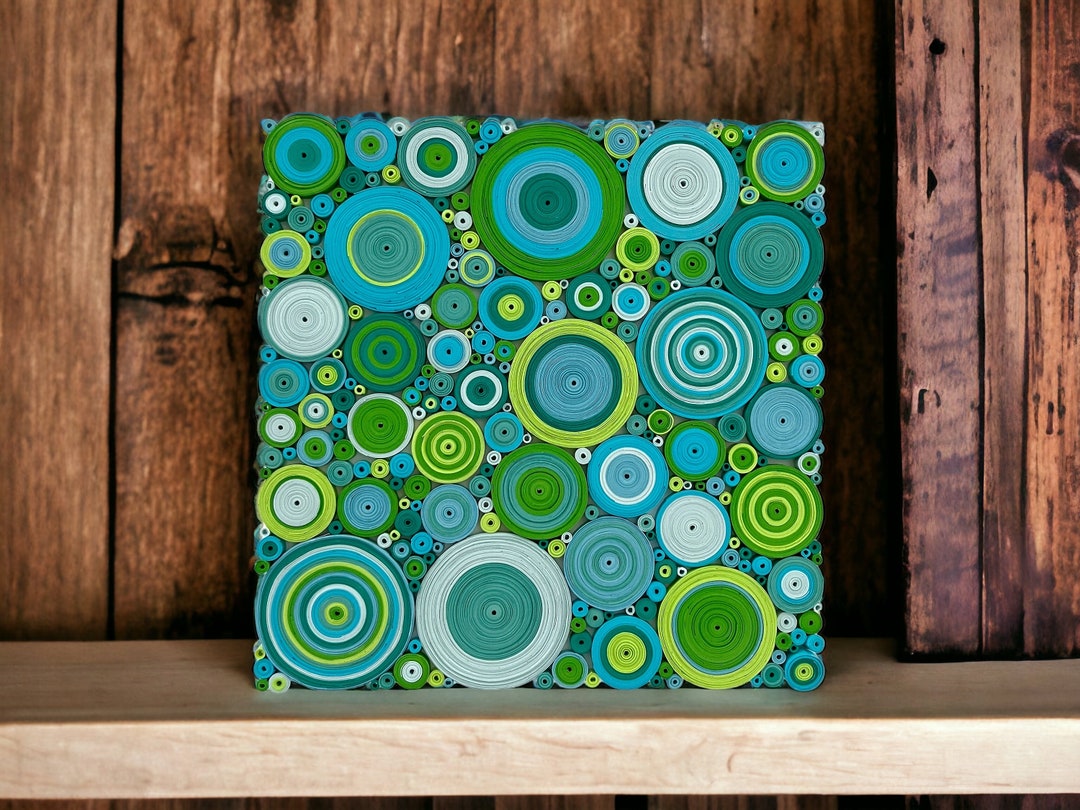 Abstract Quilling Wall Art, Colorful Quilling Art, 1st Anniversary Gift