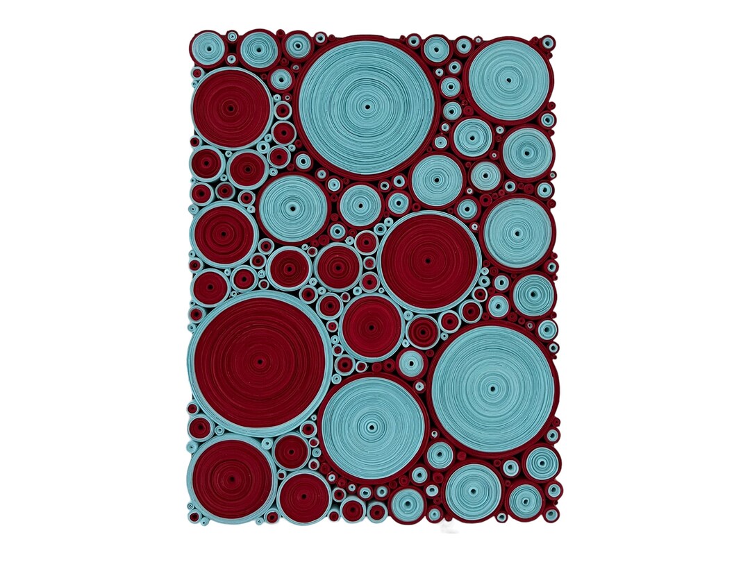 Abstract Quilling Wall Art Red and Blue Zen Quilling Art 1st Etsy