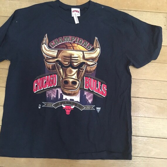Mens NBA - Chicago Bulls T-Shirt 1990's Rare Chica