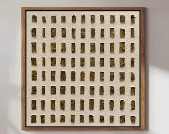 Wabi sabi malerei Beige Japandi Wandkunst Strukturierte Gitterwandkunst 3D Mixed Media abstrakte Kunst Neutrale Wanddekoration Minimalistische strukturierte Malerei