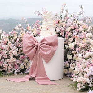 Oversized Taffeta Bow – Romantic Wedding Decor | Statement Floral Backdrop Bow Romantic Wedding Decor Statement Wedding Bow | Bow Decoration