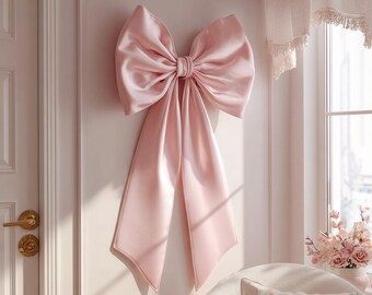 Pink bow baby shower invitation First birthday bow Big girl bow Bow bridal shower First birthday board Nursery bow decor Pink bow nursery