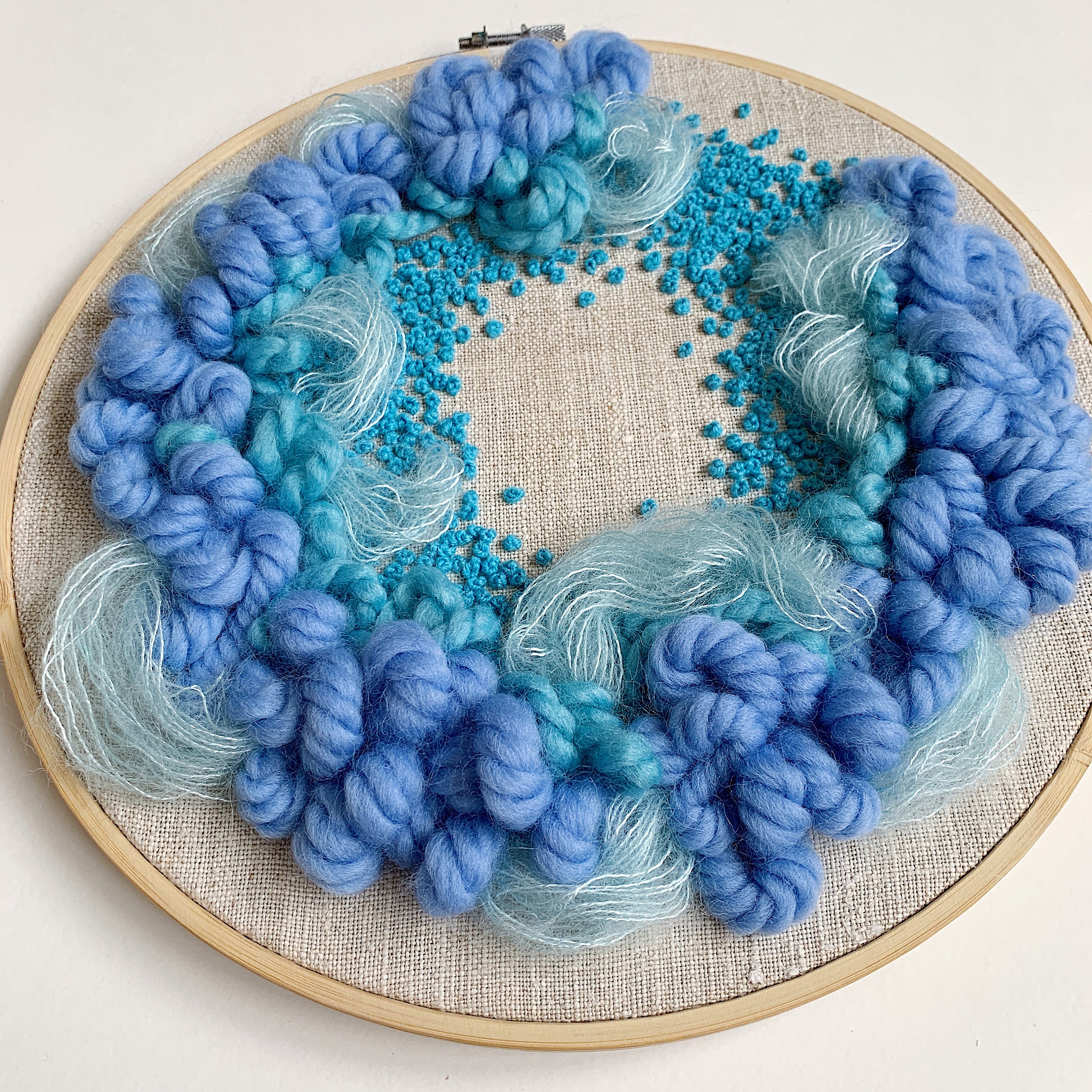 Abstract Embroidery Hoop Art Modern Abstract Embroidery Hand Made ...