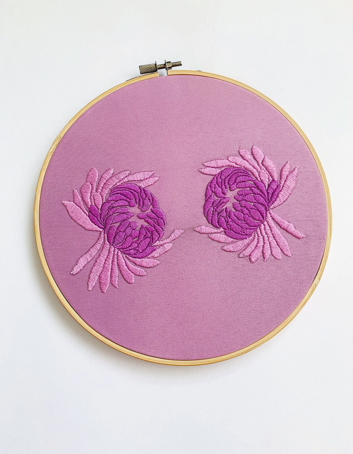 Botanical Embroidery Embroidered Home Decor Embroidered Etsy