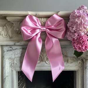 Kids room wall decor Nursery wall bow Baby girl room bow 1st birthday Pink Coquette Bow Wall Decor Bow Decor for Events Bow for Girl Bedroom