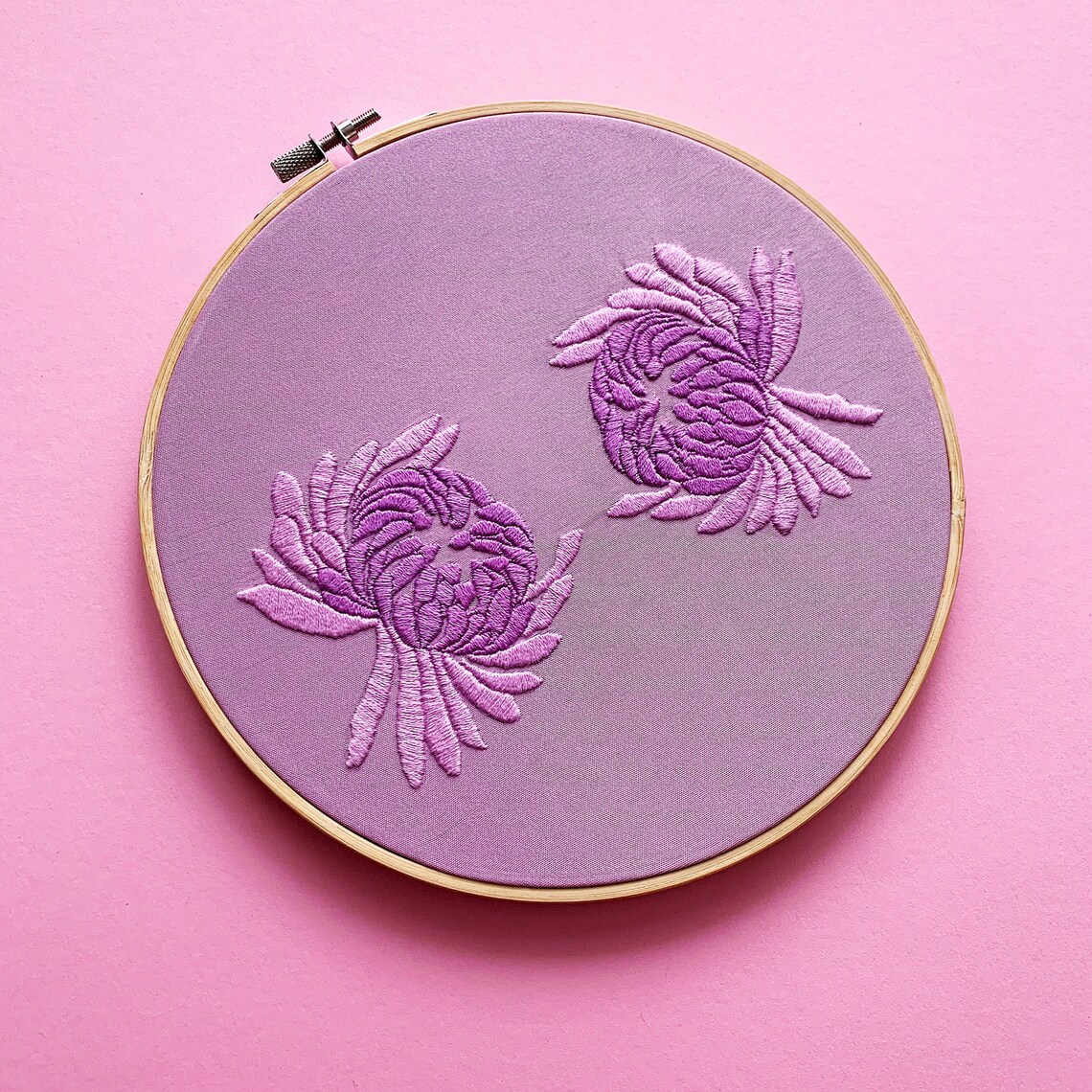 Botanical Embroidery Embroidered Home Decor Embroidered Etsy