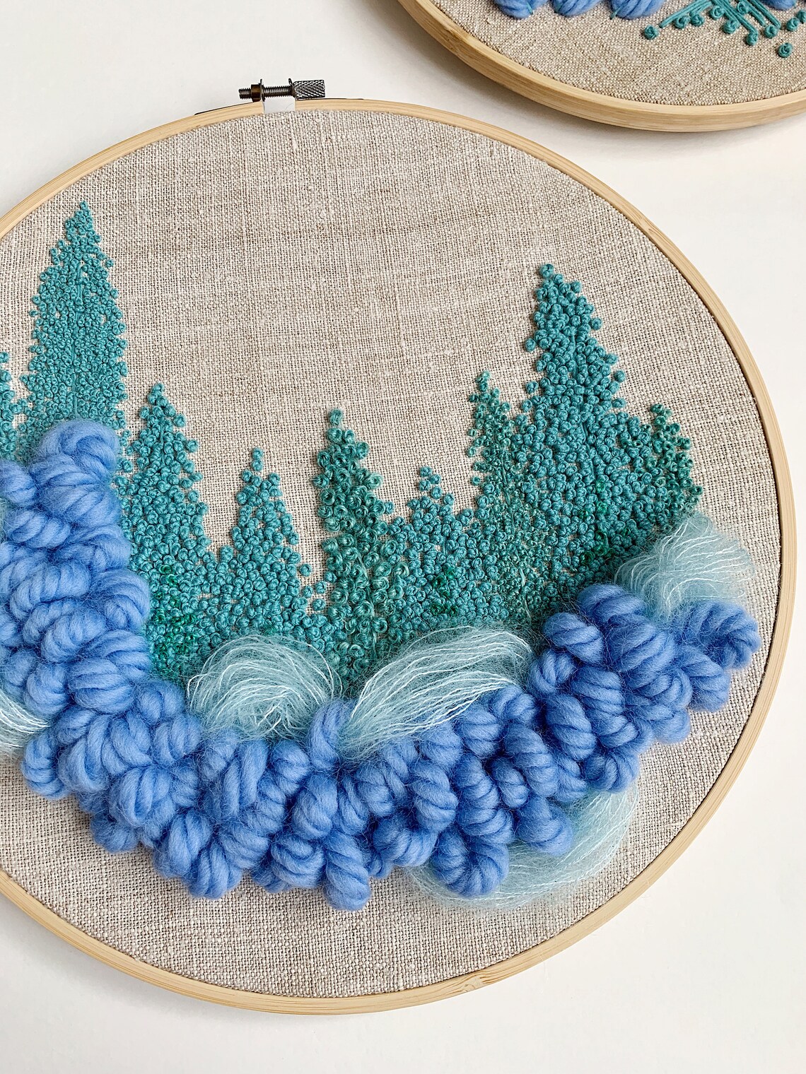 Abstract embroidery hoop art French knots embroidery 12.2 Etsy