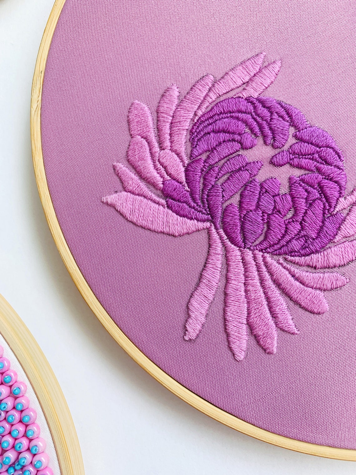 Botanical Embroidery Embroidered Home Decor Embroidered Etsy