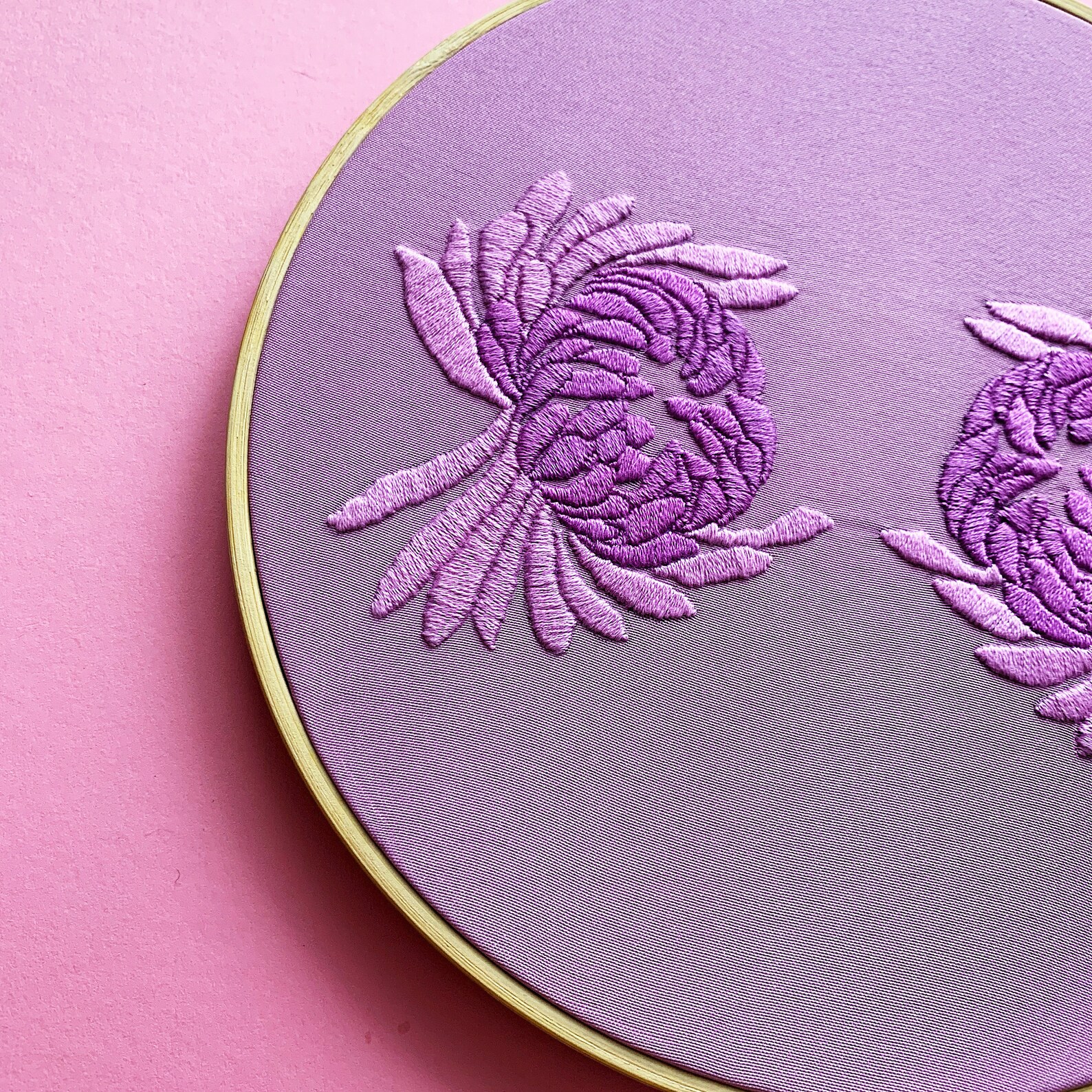 Botanical Embroidery Embroidered Home Decor Embroidered Etsy