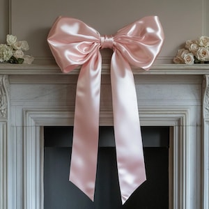 Pink Bow for Girl Baby Shower Gender Reveals and Nursery Decor Bow Kids room Large Baby Pink Bow Coquette Party Decor First Birthday Bow