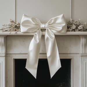 Giant Satin Bow Wedding & Bridal Shower Bow Decor Tables Oversized Bow Decor for Events Off-white Extra Big Bow Ivory Bow Wall bow Door Bow