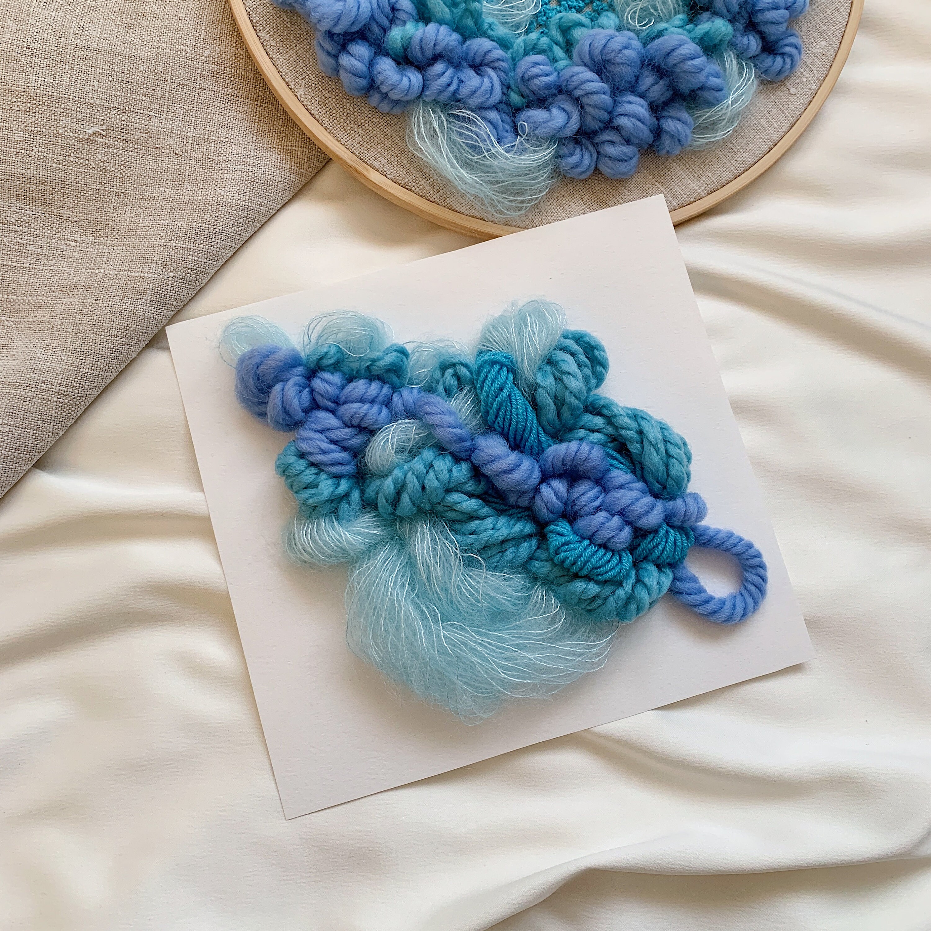 Abstract Yarn Embroidery 3d Embroidery Hand Embroidered Etsy