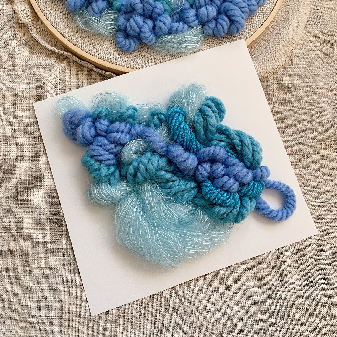 Abstract Yarn Embroidery 3d Embroidery Hand Embroidered Etsy