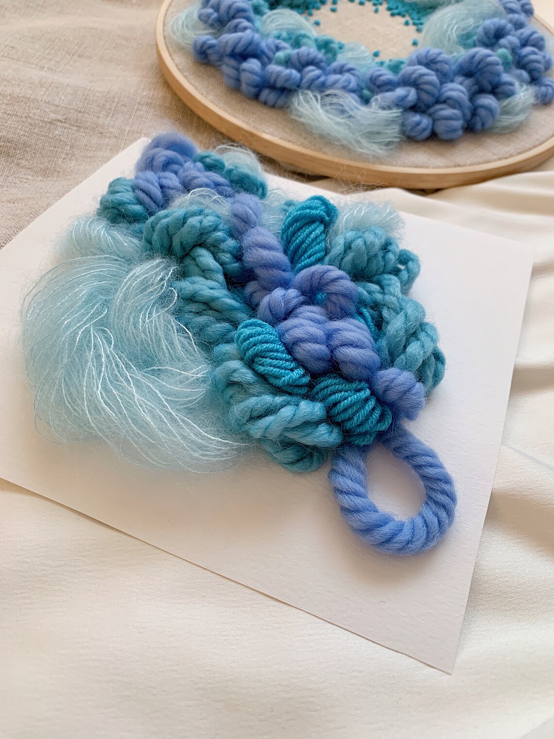 Abstract Yarn Embroidery 3d Embroidery Hand Embroidered Etsy