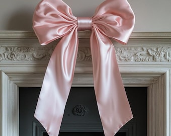 Pink Oversized Bow for Girl Baby Shower Bedroom event bow Gender Reveals and Nursery Decor Oversized Bow for Wall Kids room wall decor