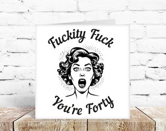 Fortieth Funny Birthday / Greeting card Forty 40th - 1984 friend boyfriend girlfriend husband wife partner sister brother colleague LGBTQI
