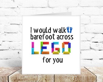 Funny LEGO Birthday / Anniversary / Valentine's card for girlfriend, boyfriend, husband wife partner Parents gay lesbian LGBTQI