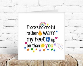 Funny Birthday / Anniversary / Valentine's card for girlfriend, boyfriend, husband wife partner gay lesbian LGBTQI internet dating cold feet