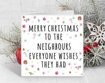 Christmas card for Next door neighbours neighbour thank you